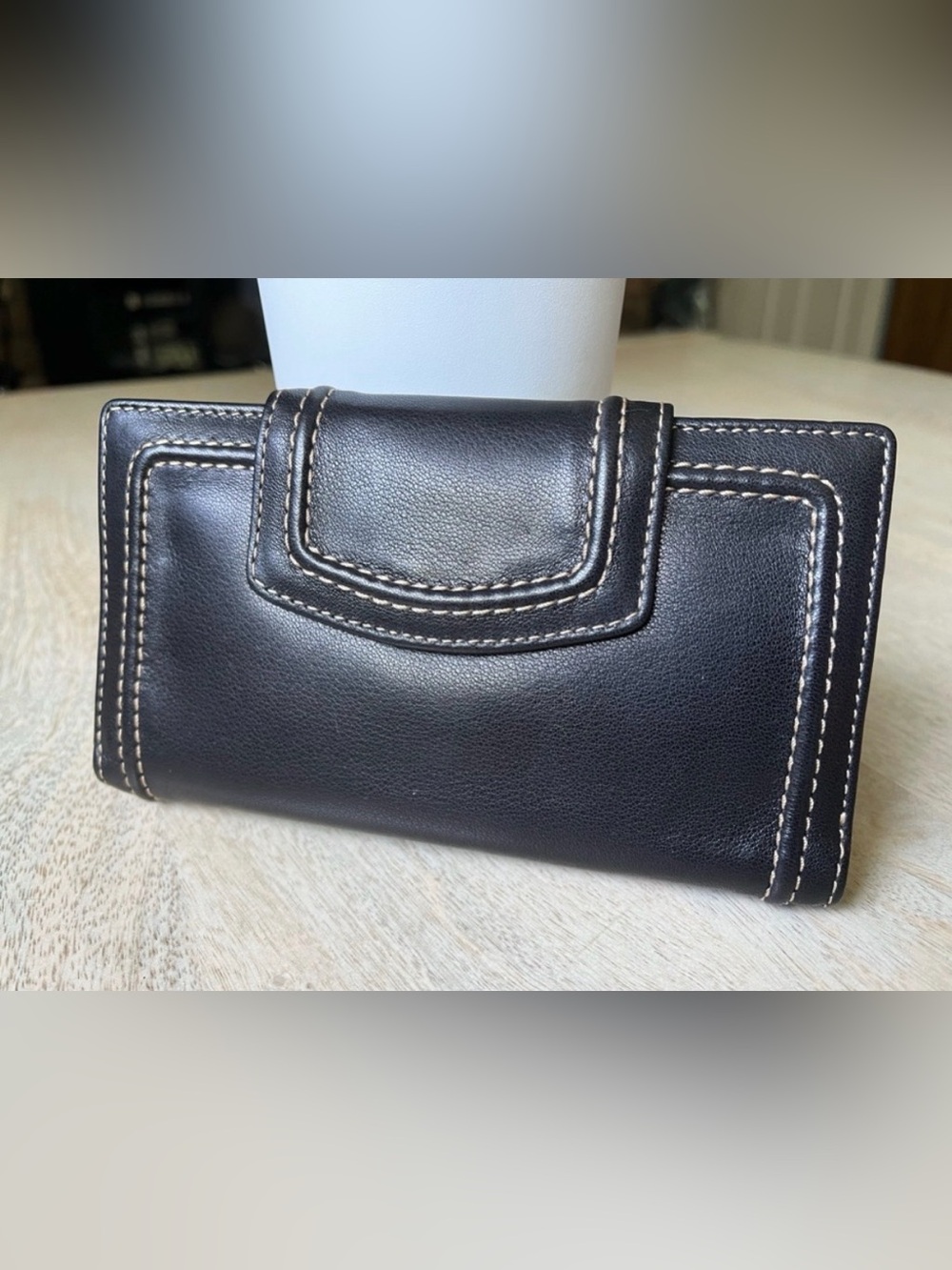 FOSSIL leather wallet, Never Used, black women’s wallet, Like New!